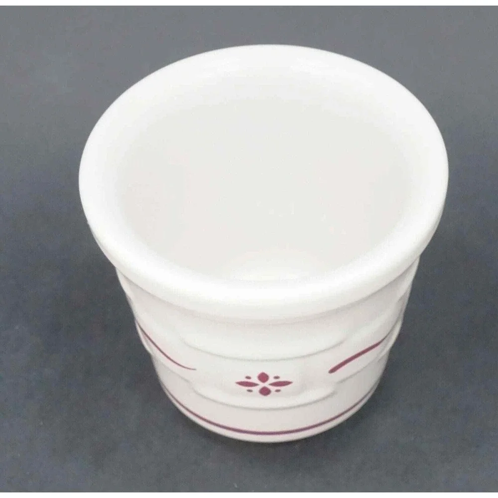 Longaberger Pottery Woven Traditions Traditional Red Votive Candle‎ Holder USA